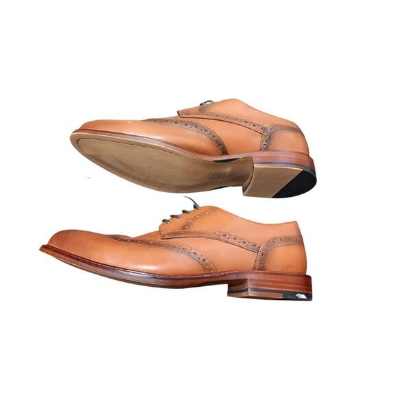 Joseph Abboud Men’s Wingtip Oxford Dress Shoes Size 9 Tan Brown Leather Brogue main image 12